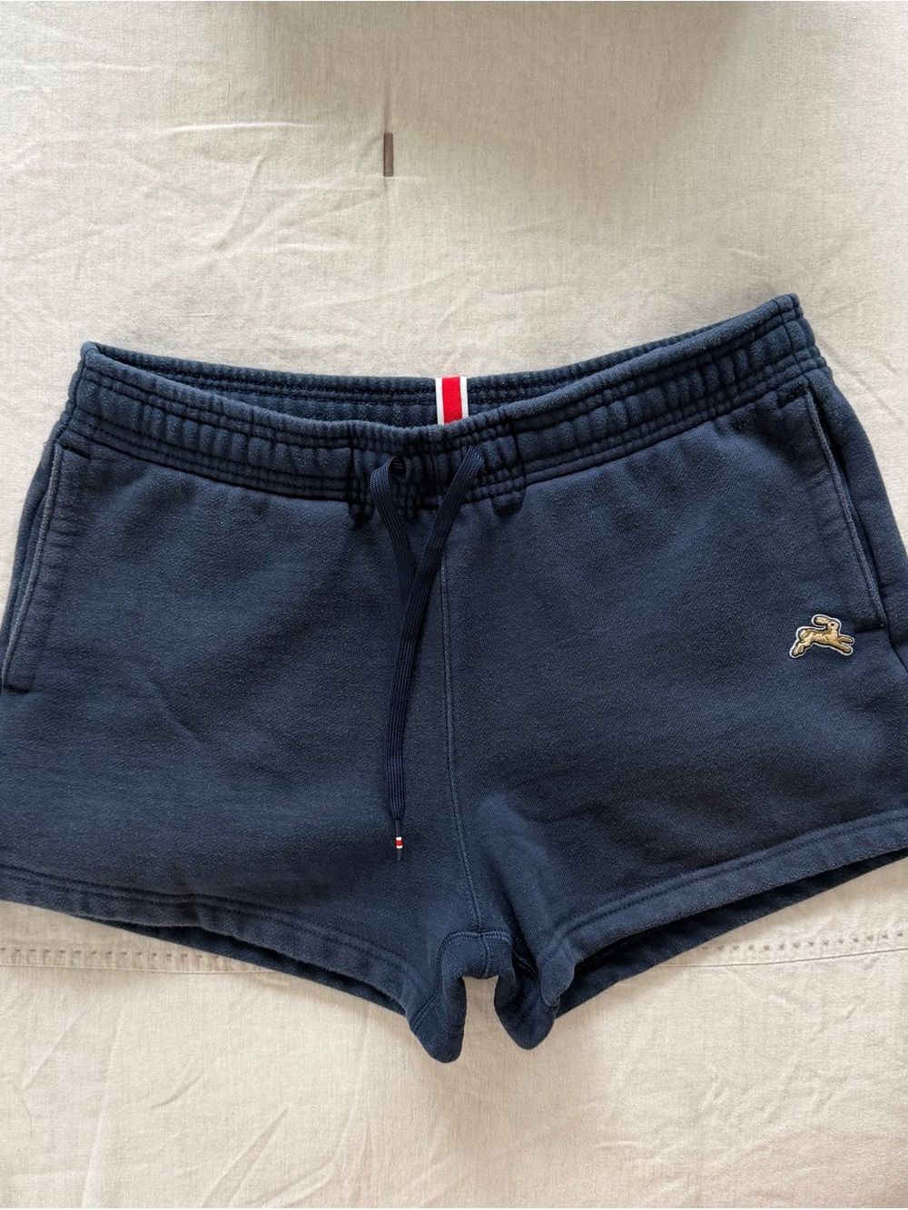 Tracksmith Navy Women's Drawstring Cotton Lounge Shorts